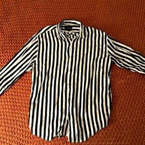 Zara. Medium. Black and white relaxed fit dress shirt